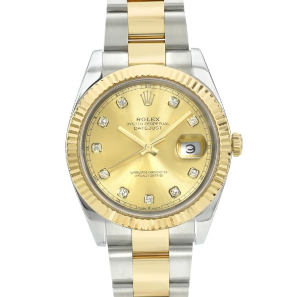 Rolex Datejust Champagne Diamond Oyster