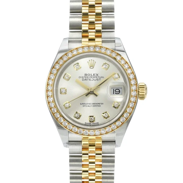 Rolex Datejust Silver Diamond