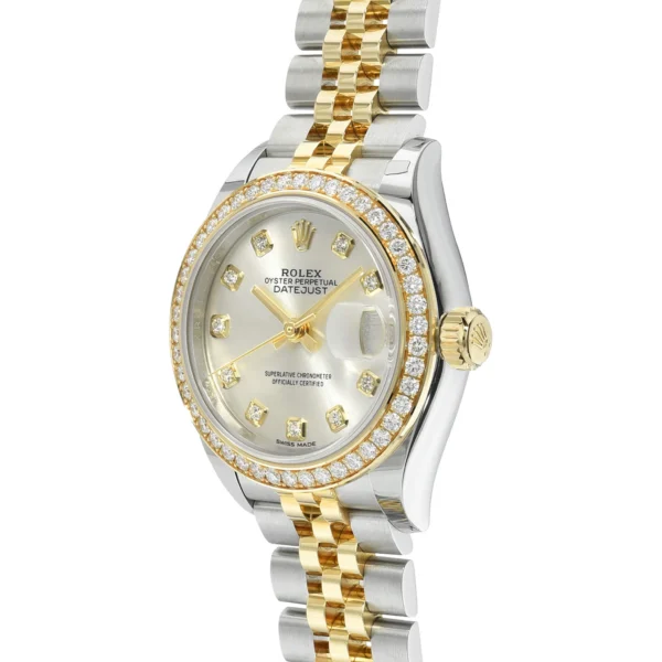 Rolex Datejust Silver Diamond - Image 3